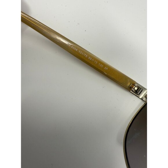 Ralph Lauren RA4004 101/T5 Horn Gold Frame Polarized Brown Aviator Sunglasses - Picture 5 of 10